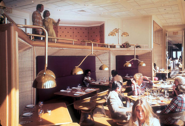 Design-Restaurant der 1970er Jahre