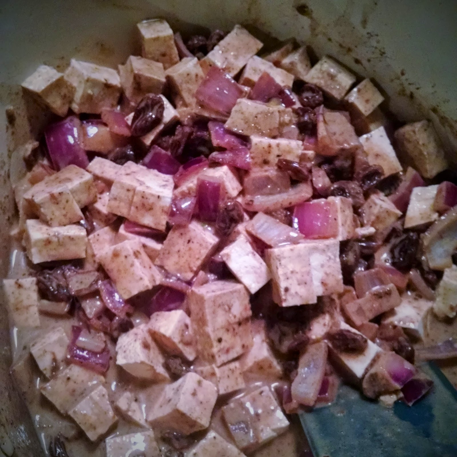 Recipe Tamil Tofu with Raisins