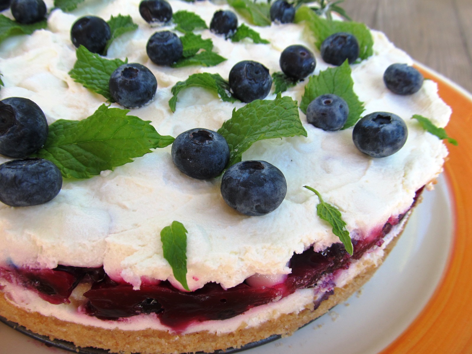 Food and Thrift Blueberry Marshmallow NoBake Torte...Memorial Day Weekend