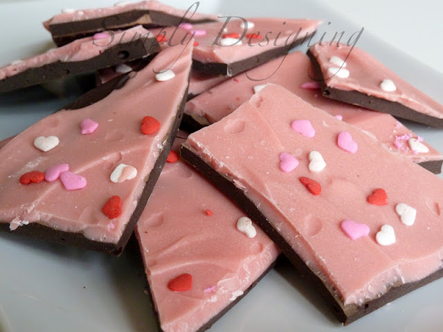 Chocolate Cherry Bark #valentinesday