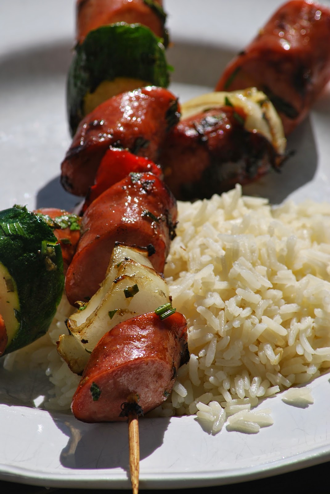 My story in recipes Turkey Sausage Skewers