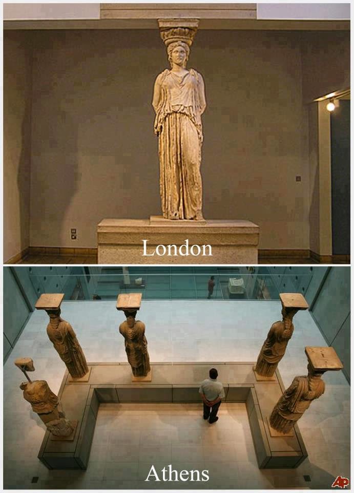 The Lonely Sister The Lonely Caryatid Statue, British museum, Greece