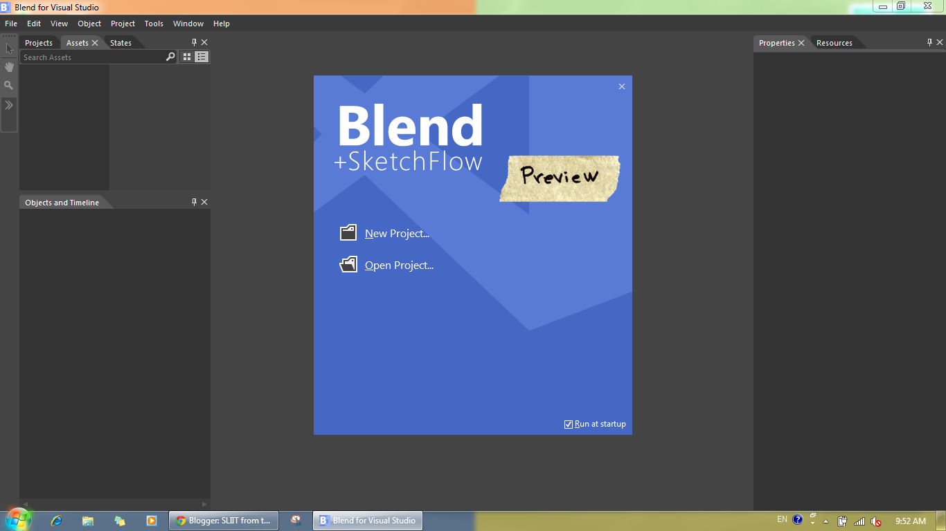 how to open visual studio 2012 with blend