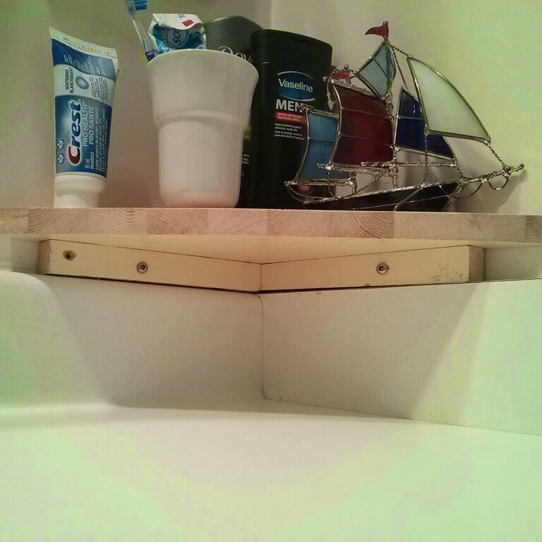 Whiskey the Maker Project Bathroom Corner Shelf