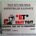 Milk Test Kit - Ammonium Sulphate Test merk ET