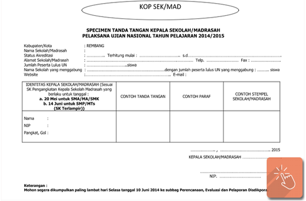 Download Contoh Format Specimen Tanda Tangan Kepala