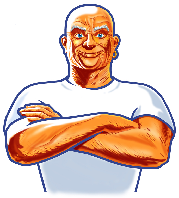 I think Mr. Clean should get his right ear pierced. 