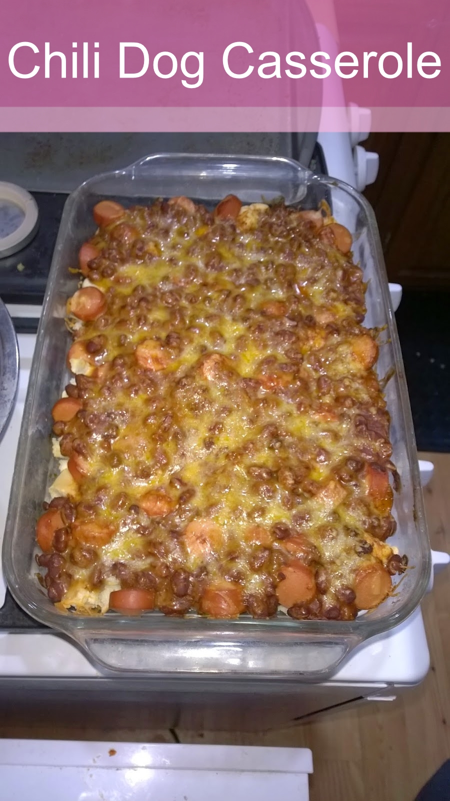 Growing to Four Chili Dog Casserole