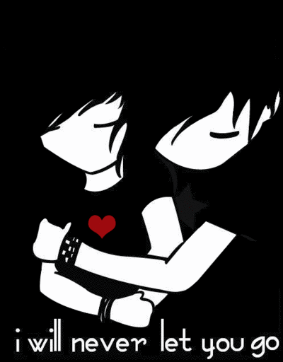 emo i love you cartoon. emo i love you