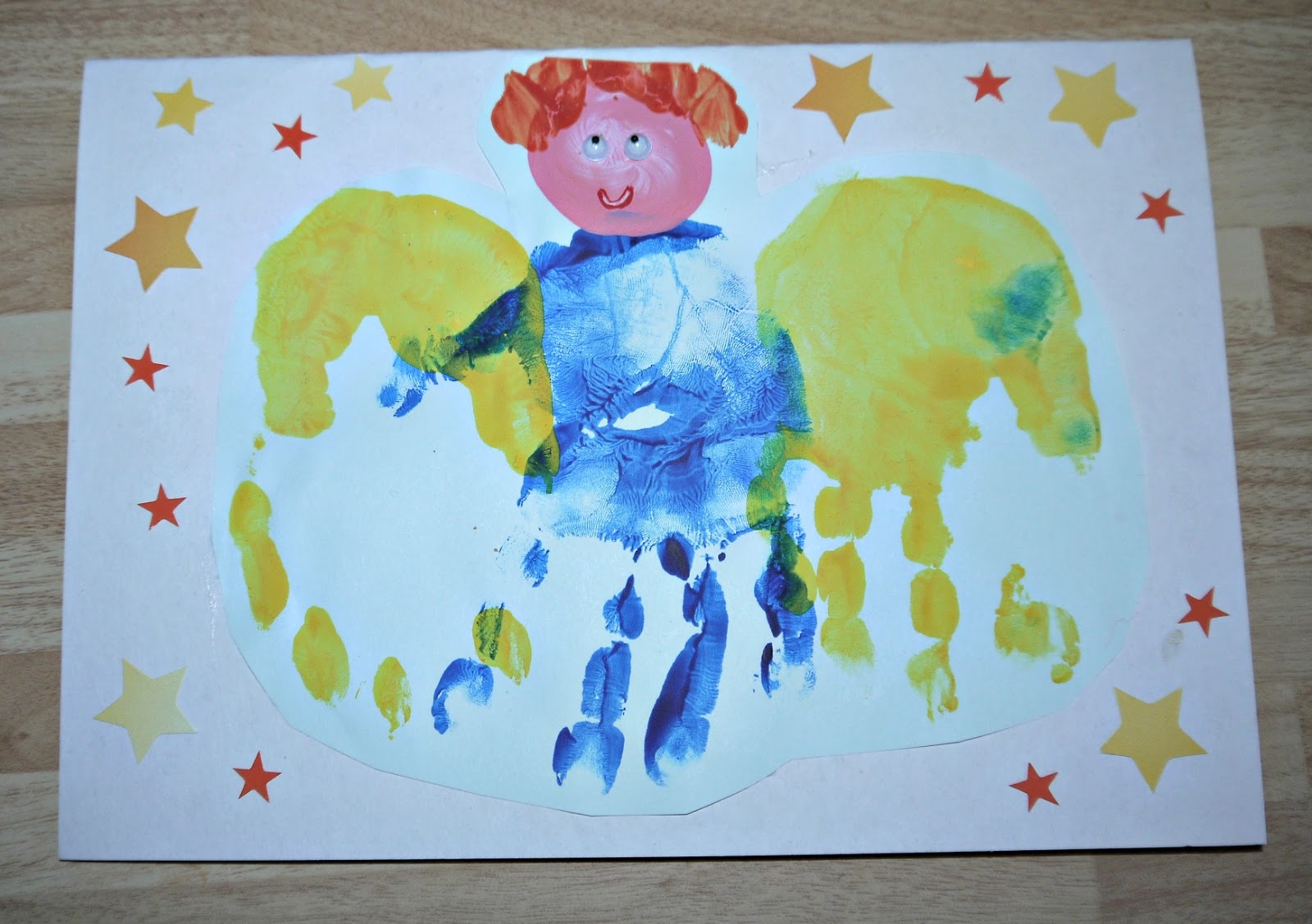 Inside the Wendy House Hand Print Angel Christmas Cards