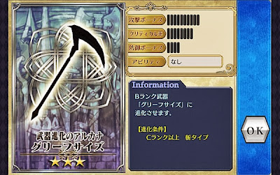 グリーフサイズのステータス