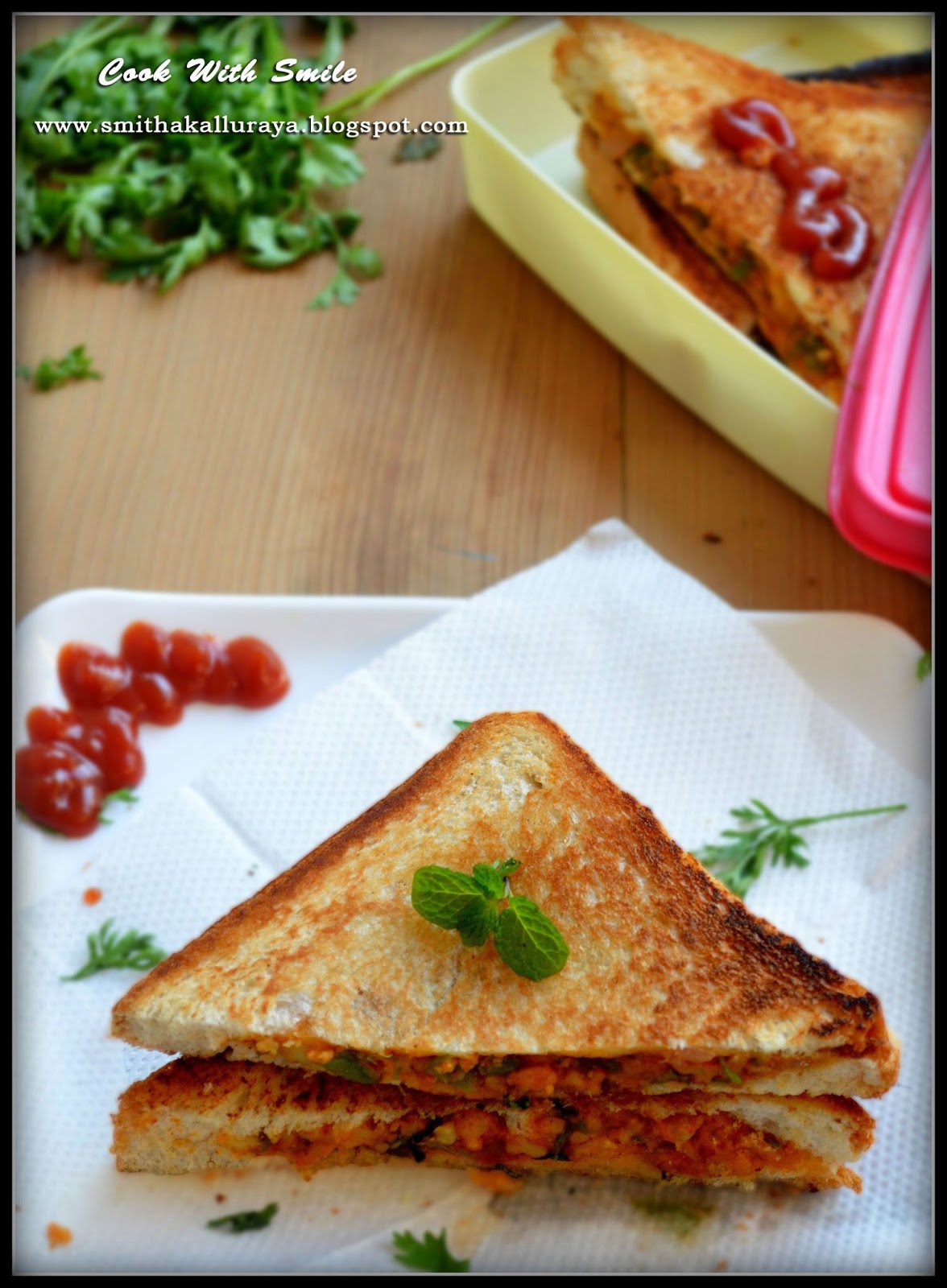 PANEER SANDWICH / VEG COTTAGE CHEESE SANDWICH Cook With Smile