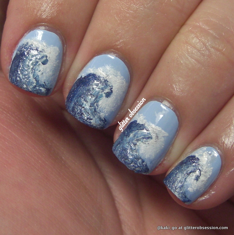 beach+waves+nail+art.JPG (799×800) Blue nail art designs, Beach nail art