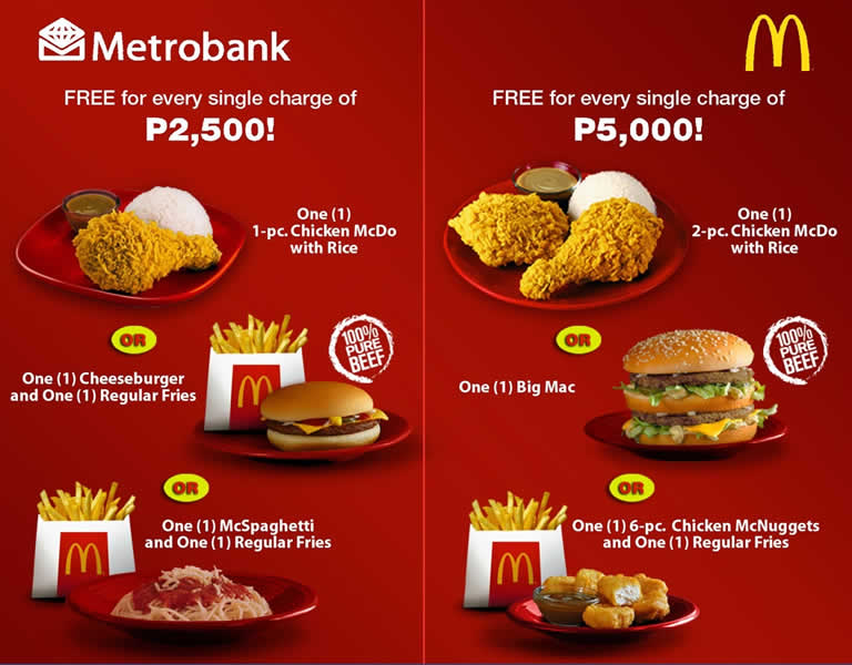 4. McDonald's Promo for Metrobank Credit Card Holders - wide 1