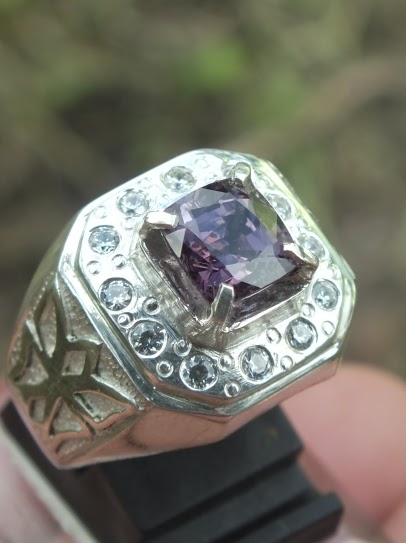 natural purple spinel