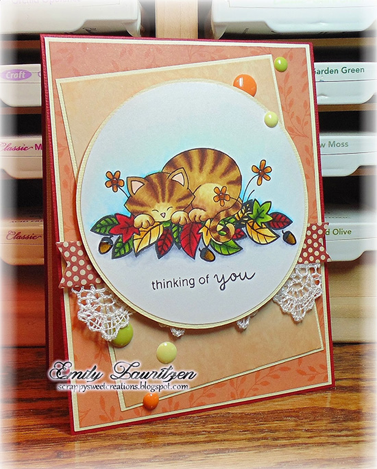 Fall Card for Newton's Nook Designs Inky Paws Challenge - Newton's daydream Stamp set