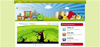 Angry Birds Blogger Template, angry birds related blogger template