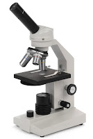 High school high power compount microscope.