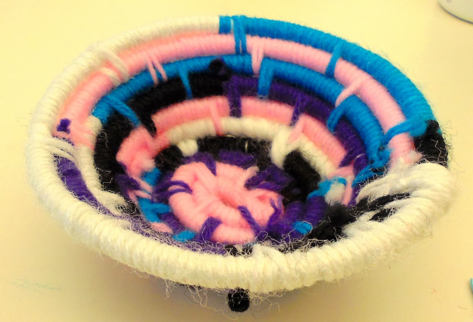 Lines from the Art Room Fifth Grade Rope Basket Weaving