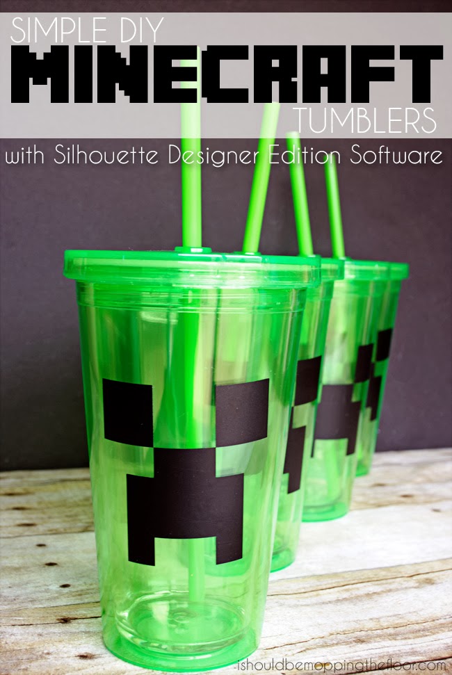 DIY Minecraft Tumblers & Silhouette Designer Edition Promotion
