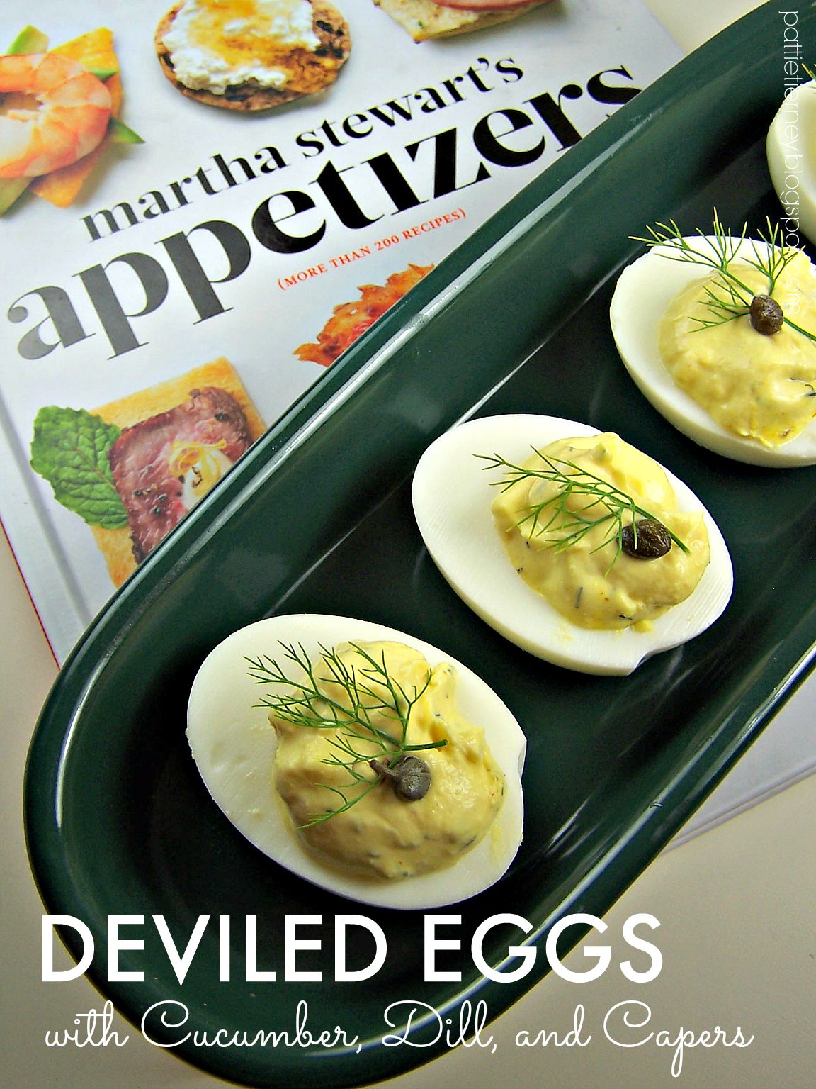 OllaPodrida Deviled Eggs with Cucumber, Dill, and Capers