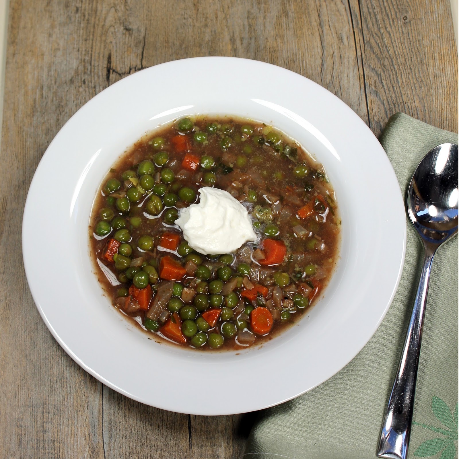 cinnamon pea carrot soup