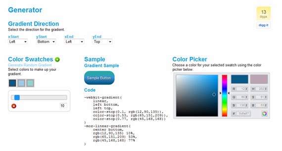 CSS3 Gradient Generator CSS3 Gradient Generator
