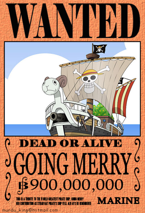 FluffyBunnyPwn: Anime and Video Game Characters: Going Merry (One Piece)