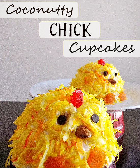 Coconutty Easter Chick Cupcakes