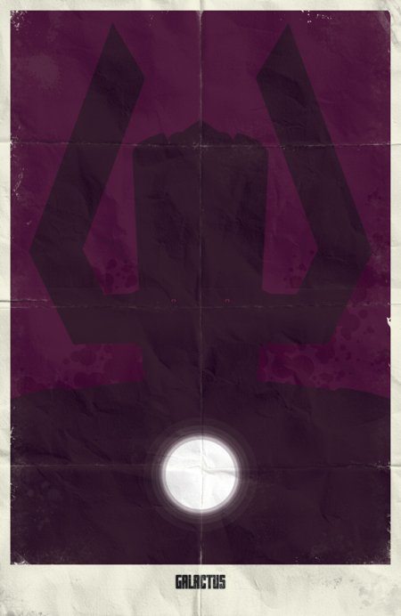 marko manev ilustração poster minimalista super heróis marvel Galactus