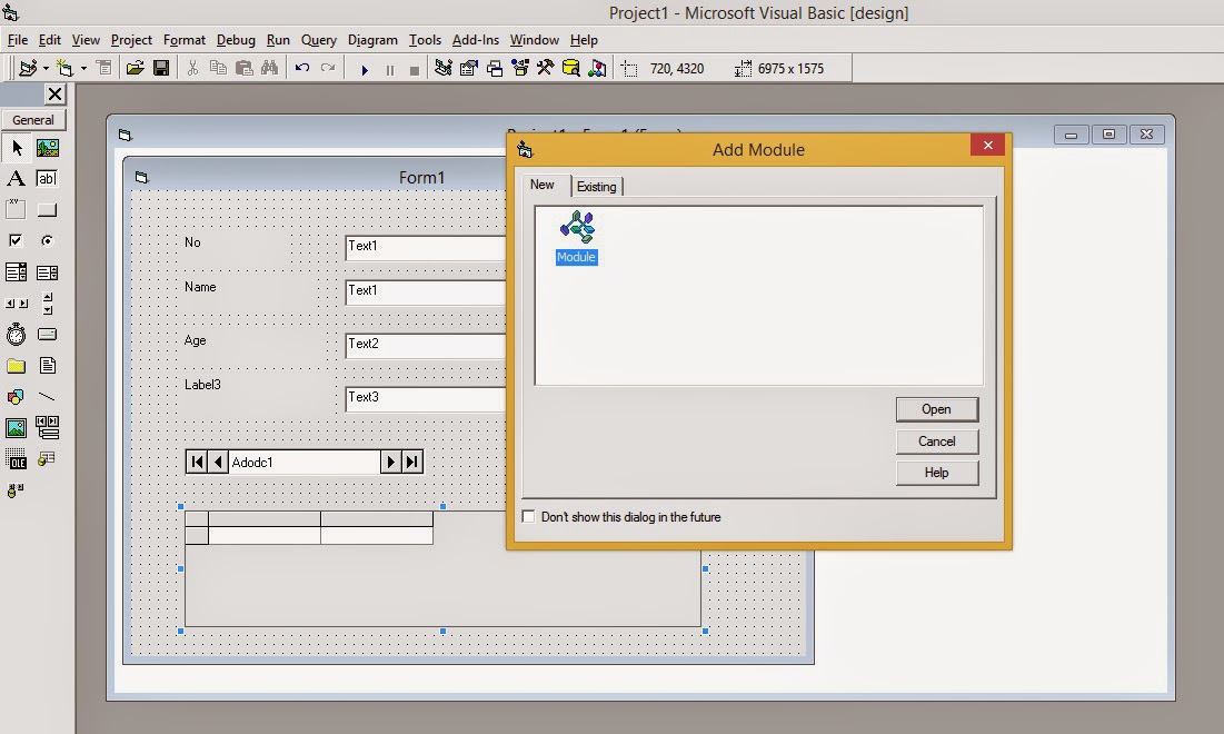 Make A Simple Database Program using 6.0 Miscrosoft