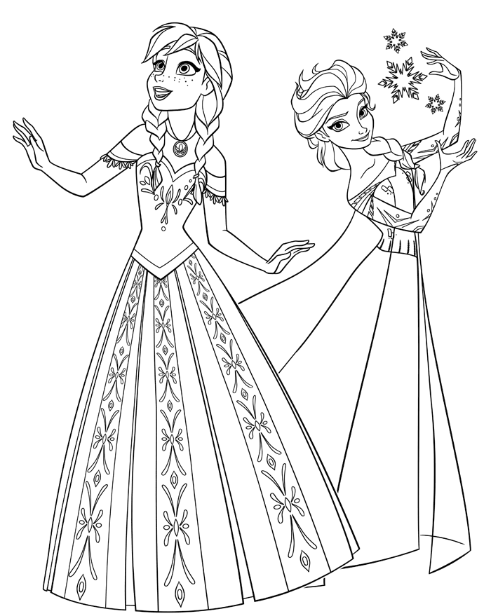 free printable coloring pages elsa and anna 2015