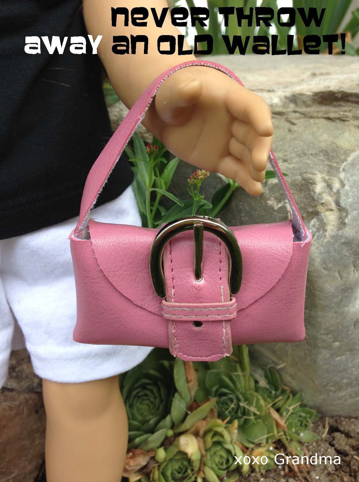 xoxo Grandma Never Throw Away an Old Wallet! Doll Purse & Shoes Tutorial & Free Pattern