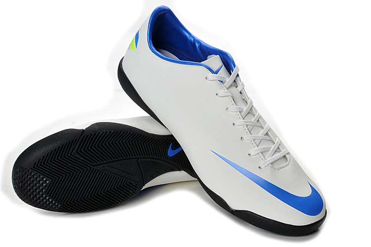 nike mercurial blanco con azul