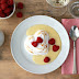 Meringues on Warm Vanilla Bean Custard with Raspberries | Valentine's Day Dessert