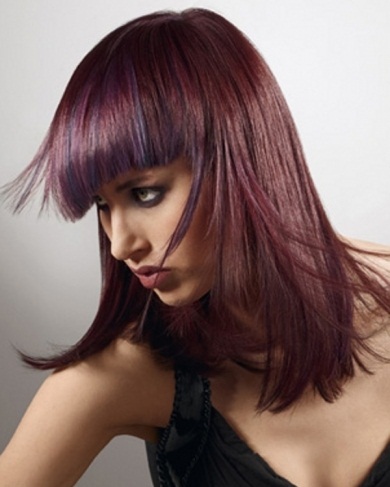 Glam Purple Hair Highlights Idea 2014 Glam Purple Hair Highlights Idea 2014