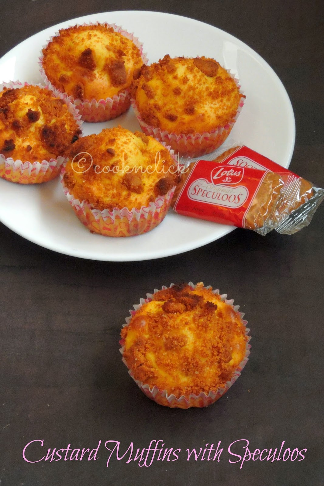 custard muffins with speculoos