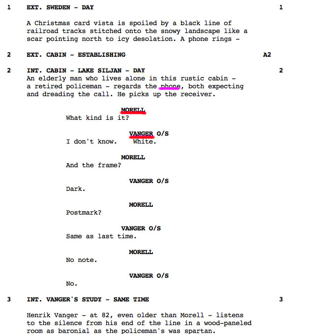 Script Breakdown Colors