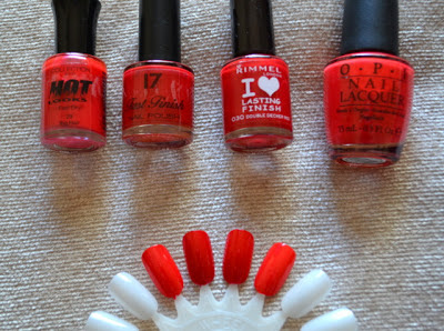 Red Nails Swatches