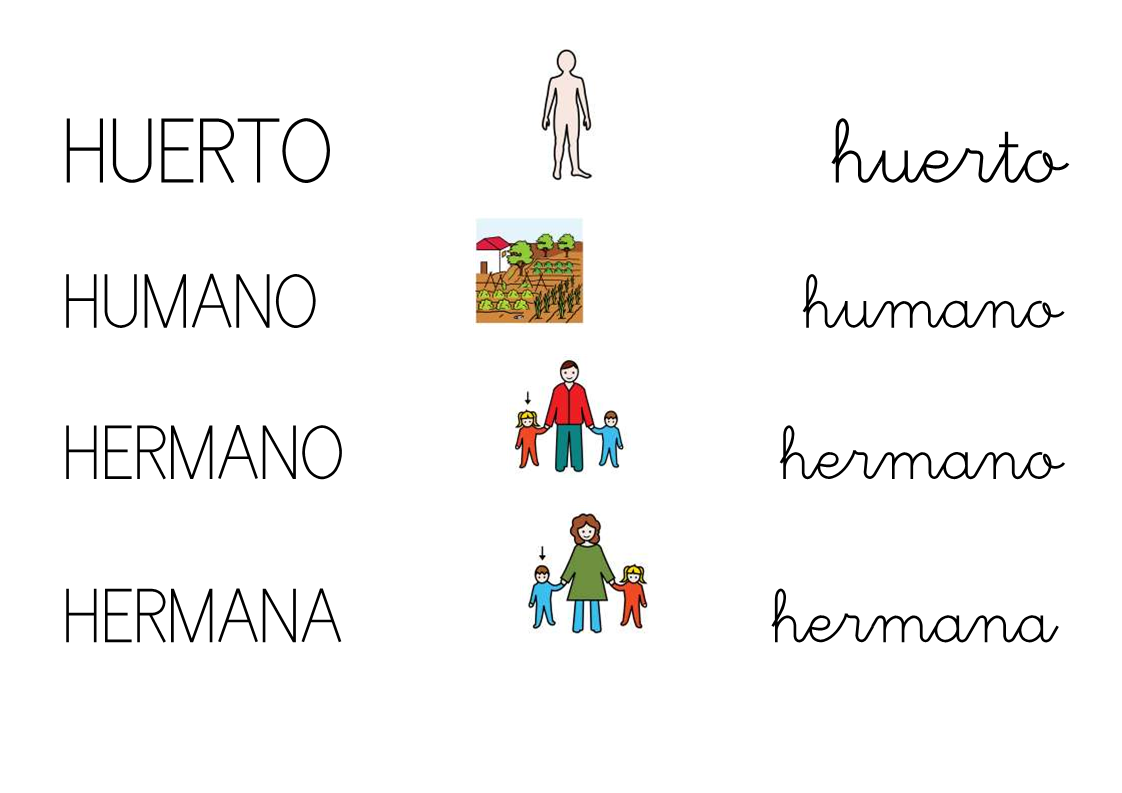 Palabras con letra h - Imagui