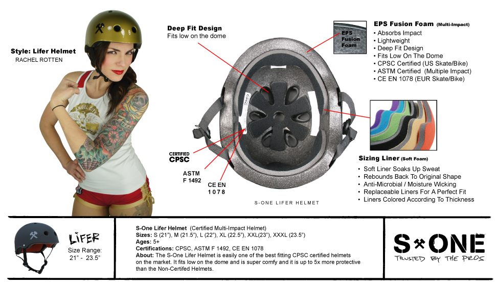 S1 Lifer Helmets / Roller Derby SOne Roller Derby Helmets / 2013