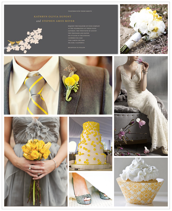 Gray and yellow wedding theme Check out these colors for a wedding Gray and yellow wedding theme Check out these colors for a wedding