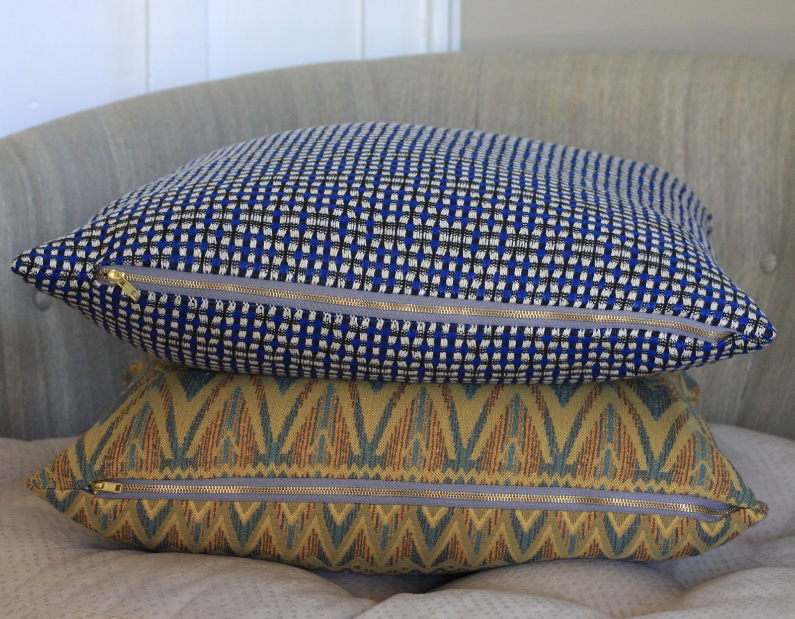 Christie Chase 601 gold zippered pillow covers