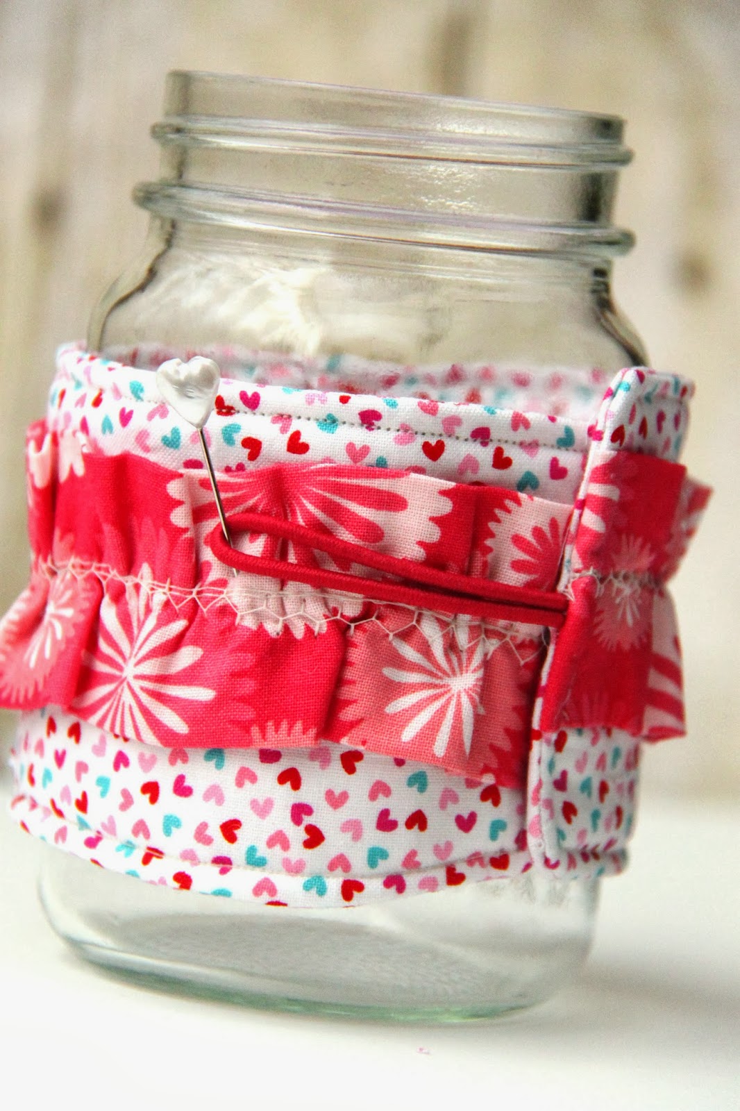 TUTORIAL Ruffled Mason Jar Cozies Smashed Peas & Carrots