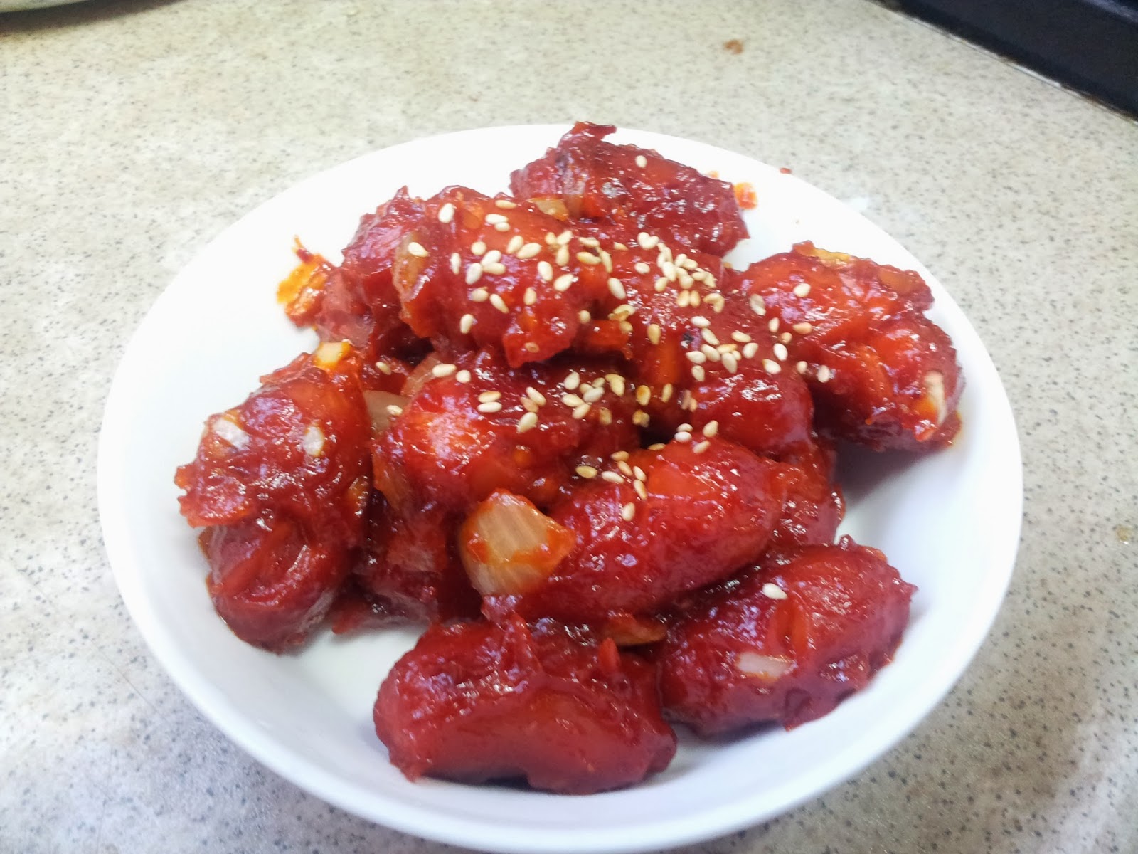 Lavenders and Lemons Spicy stirfried Korean Vienna sausages