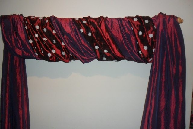 Curtain Rods Without Drilling Red Scarf Curtains