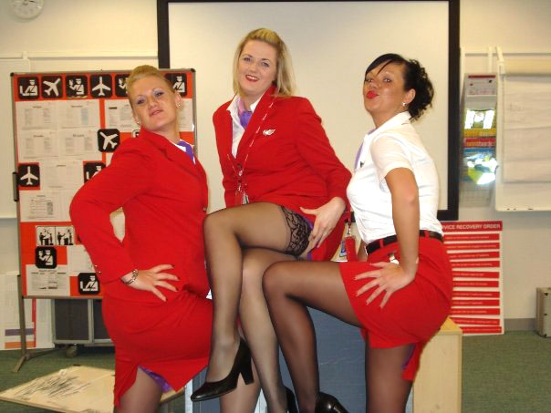 Stewardess gangbang