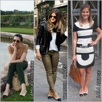 sapatilha bicolor chanel