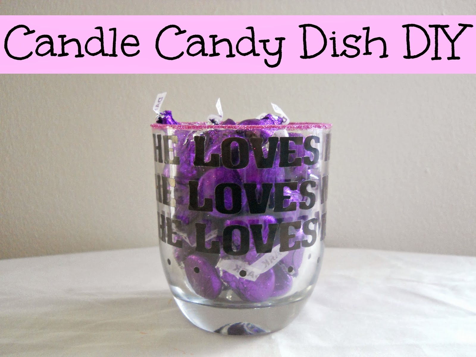 Candle Candy Dish DIY Running With A Glue Gun