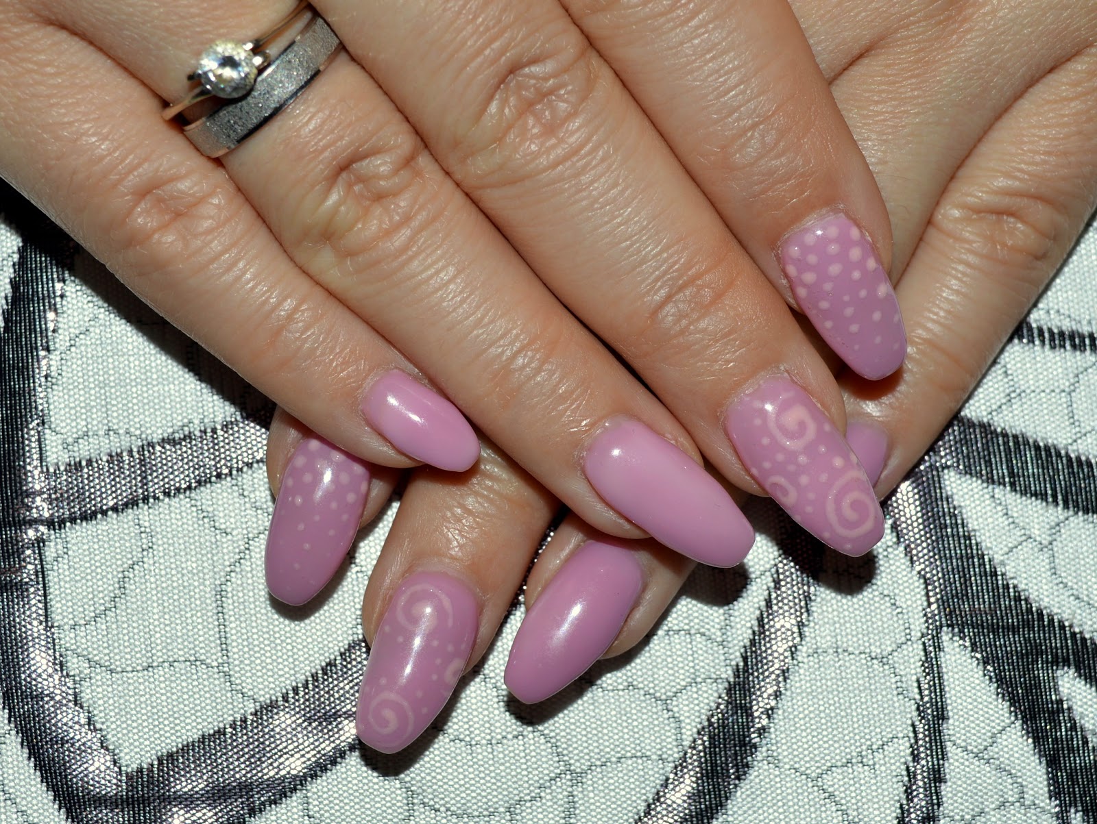 8. Lilac and Silver French Tip Gel Nails - wide 3